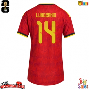 Belgium Dodi Lukebakio #14 Replica Home Stadium Shirt for Women World Cup 2026 Short Sleeve